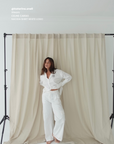 Celine cargo pants white influencer styling Australian boutique resort wear fashion inspiration