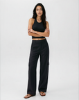 Rae ribbed halter black