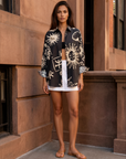 Nacida shirt Juanita print black