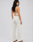Rae ribbed halter top White