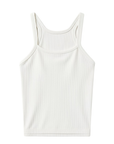 Rosa Ribbed Cami White
