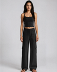 Rosa Ribbed Cami Black