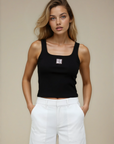 Tia Logo Tank Black