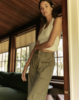 celine-cargo-pants-matcha-green-styled-australian-boutique-resort-wear-model