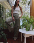 Celine Cargo Pants Matcha Green - Australian Boutique Resort Wear Styling Video | JUAN & ME