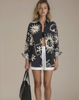 Nacida shirt Juanita print black