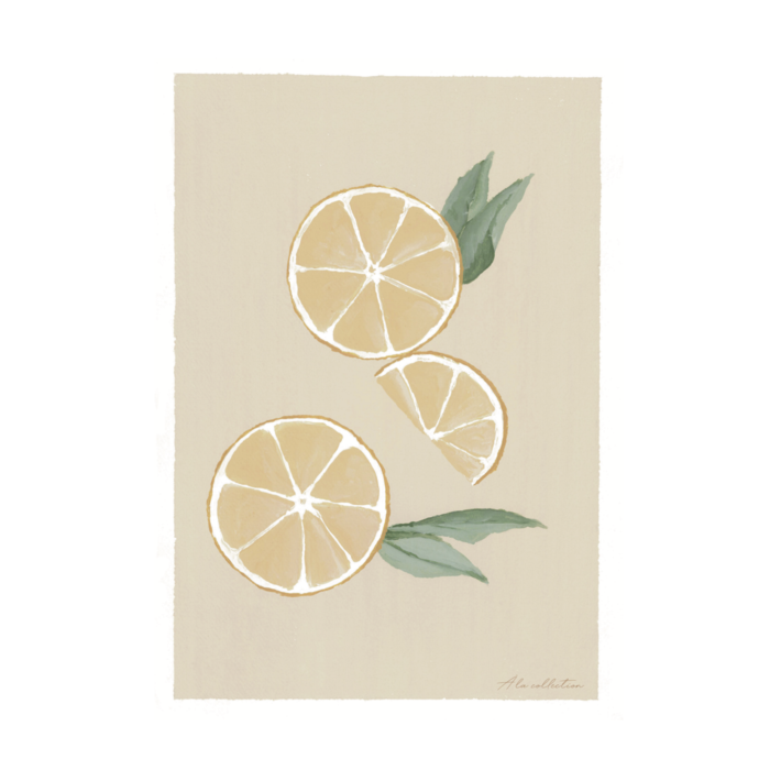 a la two lemons A3 poster