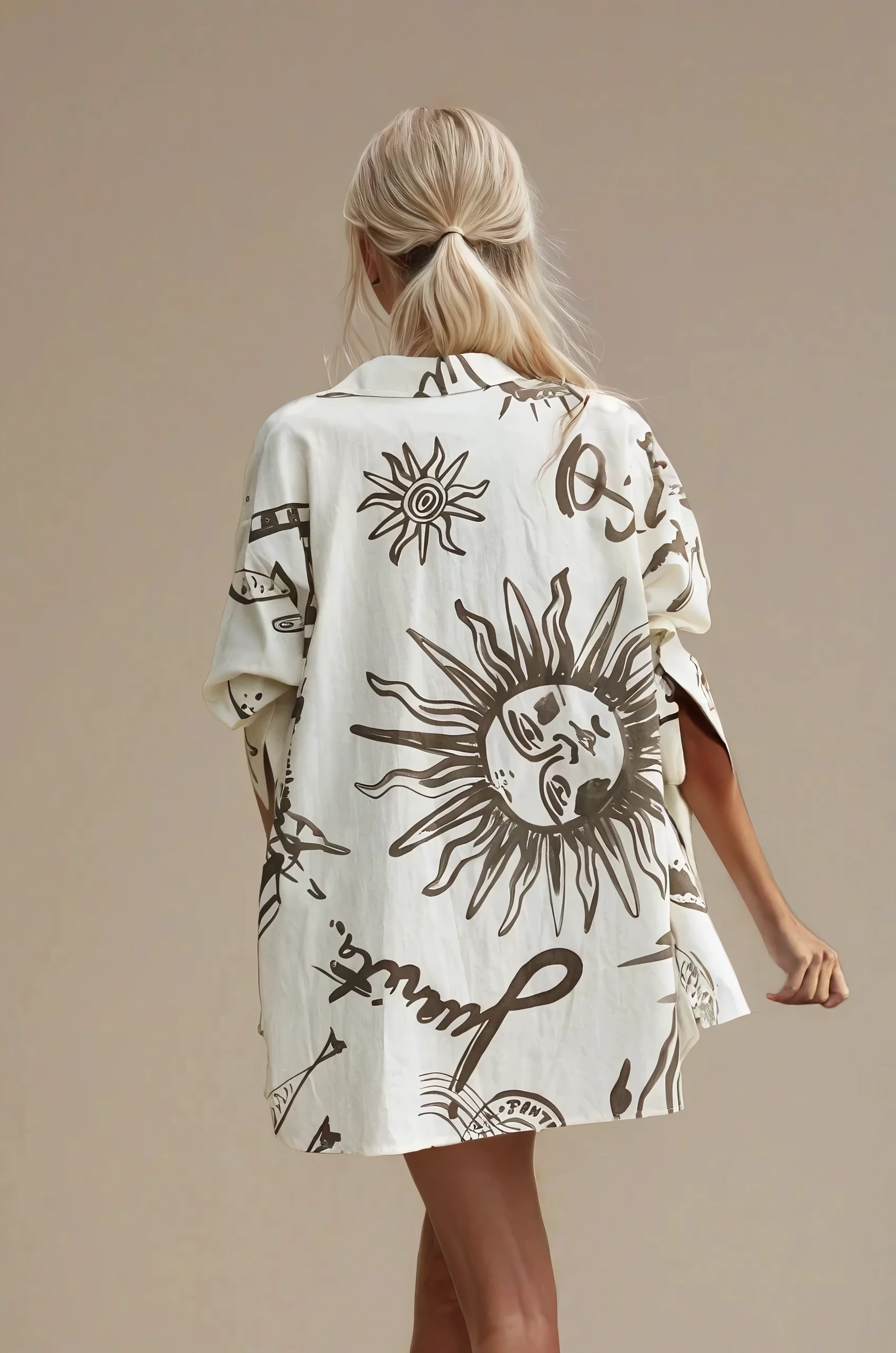Nacida shirt Juanita print cream