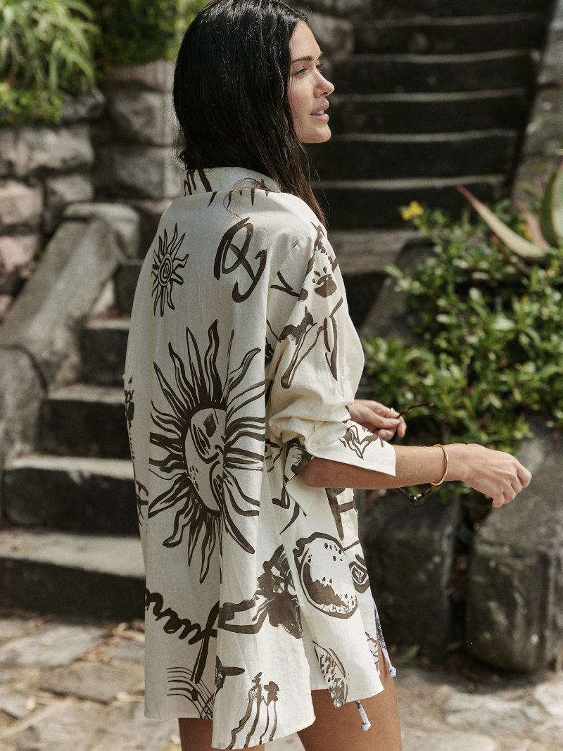 Nacida shirt Juanita print cream