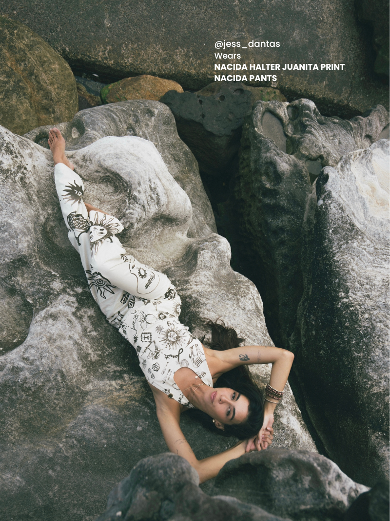 Nacida pants Juanita print cream