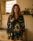 Nacida shirt Juanita print black
