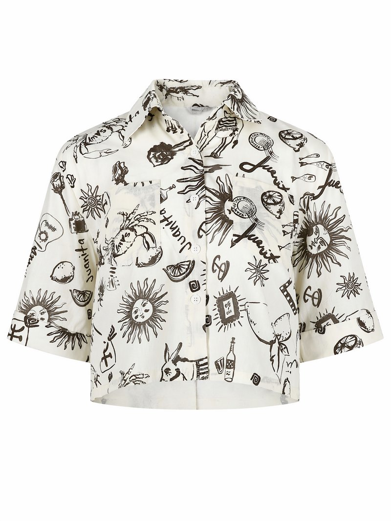 Nacida Top Juanita Print Cream