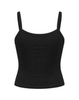 Rosa Ribbed Cami Black