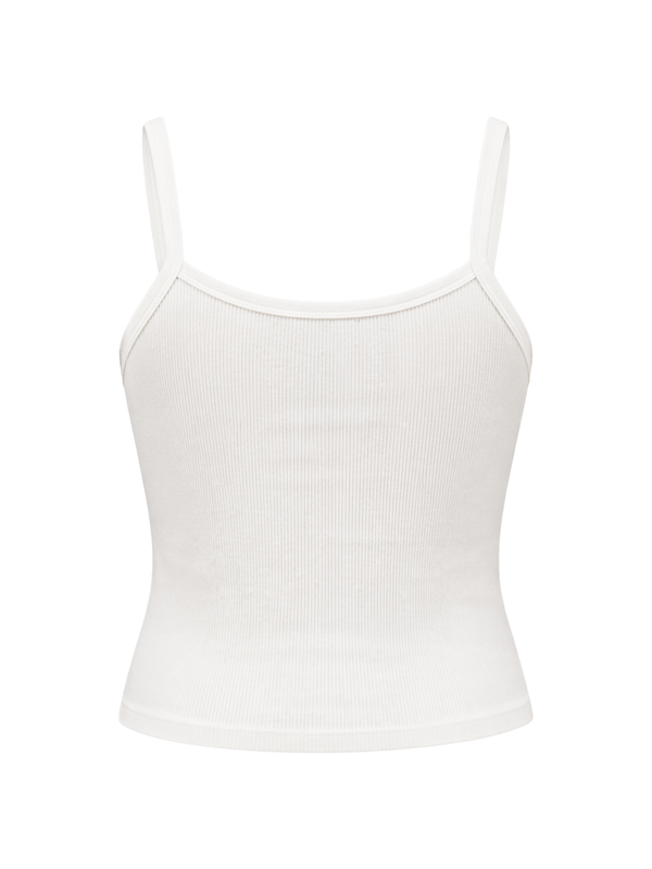 Rosa Ribbed Cami White