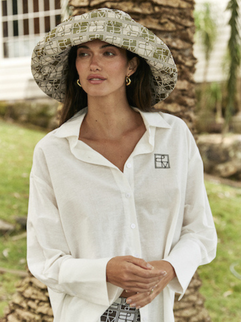 Nueva Vida bucket hat brown resort styling Australian boutique White Lotus inspired accessories
