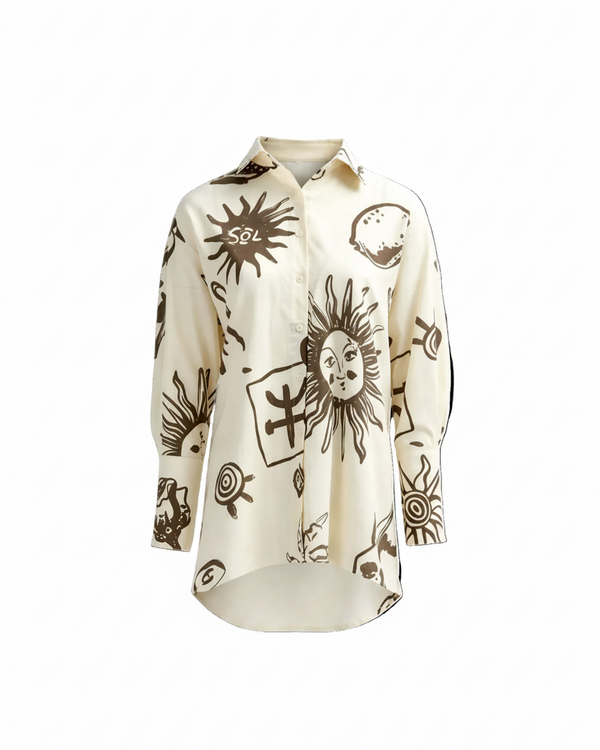 Nacida shirt Juanita print cream