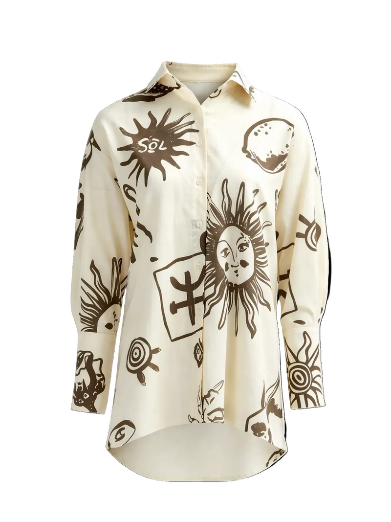 Nacida shirt Juanita print cream