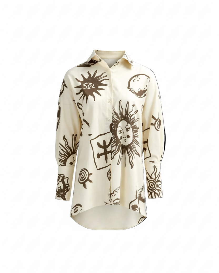 Nacida shirt Juanita print cream