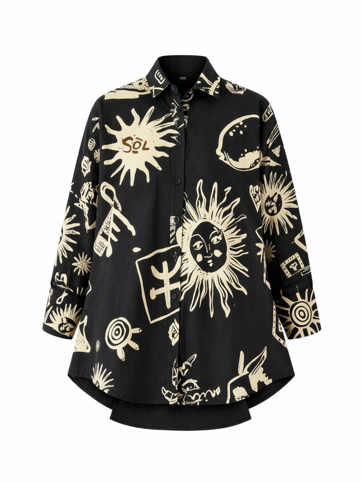 Nacida shirt Juanita print black