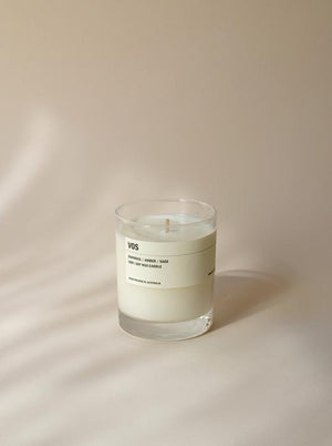posie clear candle VOS oakmoss amber sage